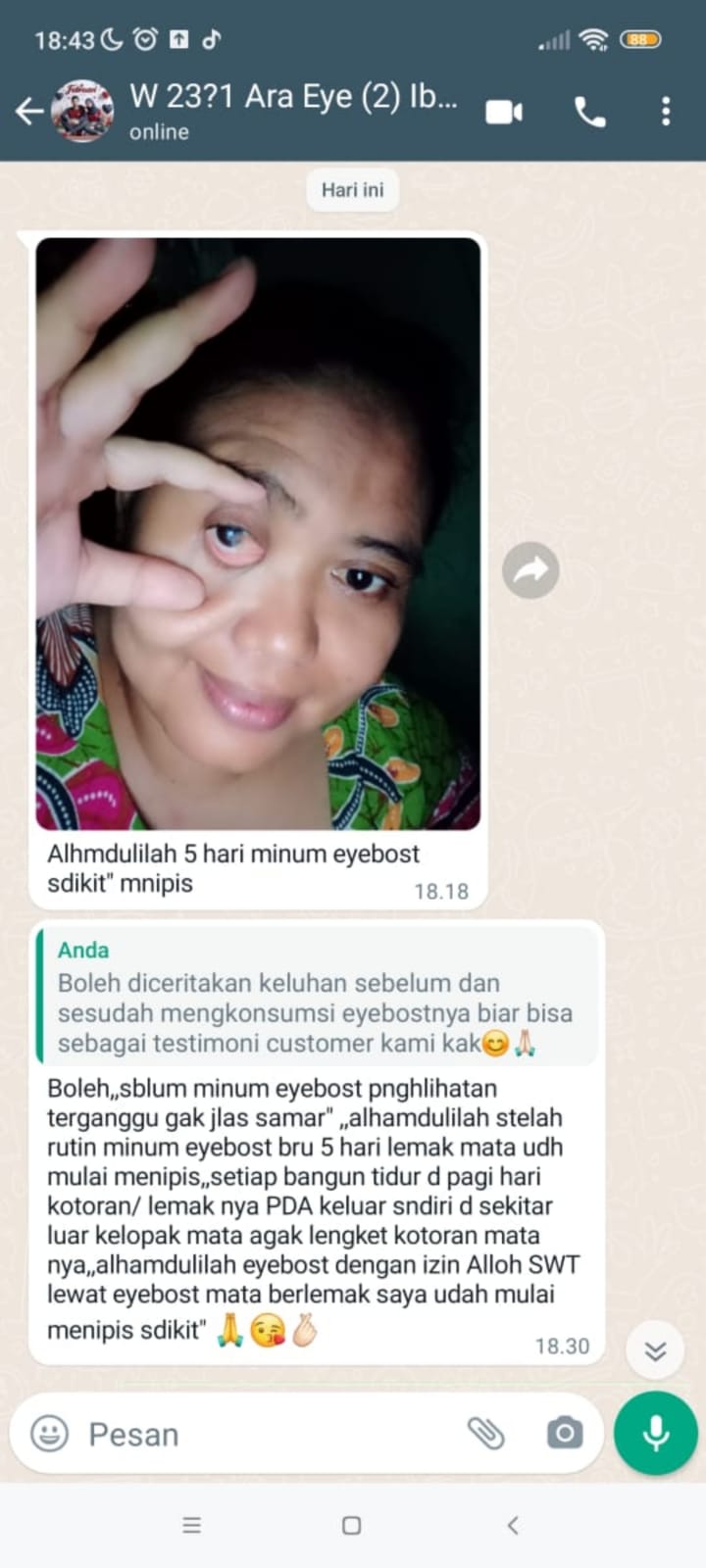 testi lemak mata 1